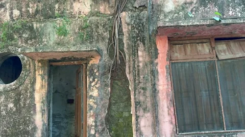 Old red color building 스톡 동영상 322938873