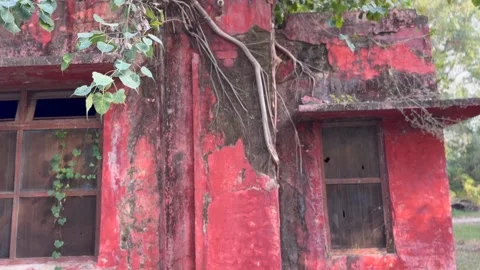 Old red color building 스톡 동영상 322939279