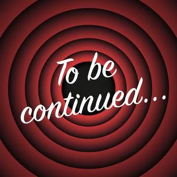 Old Red Continued screen background. To be continued. Alphabet design. Vector Illustrazione stock