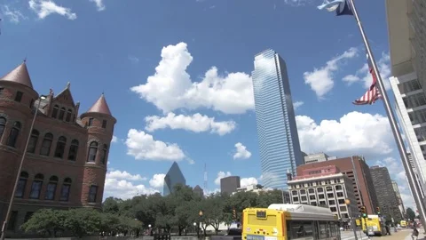 Old Red Courthouse Pan Stock Footage 80204942