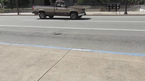 Old Red Courthouse reveal, Downtown Dallas Stock Footage 80204917