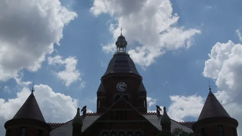 Old Red Courthouse Video Time Lapse Stock Footage 80204911