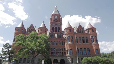 Old Red Courthouse Wide Stock Footage 80205083