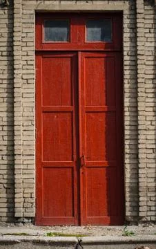 Old red door Stock Photos