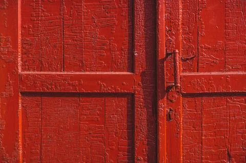 Old red door Foto stock