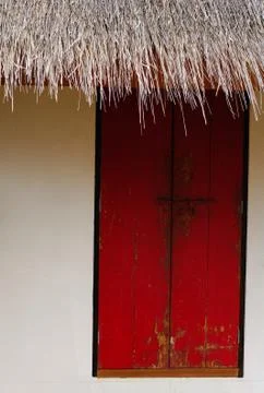 Old red door Stock Photos