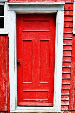Old red door Stock Photos