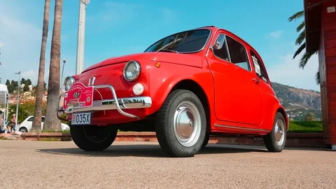 Old Red Fiat 500 L Stock Footage 79834853