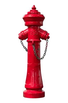 An old red fire hydrant from 1930 on a city street. Foto stock
