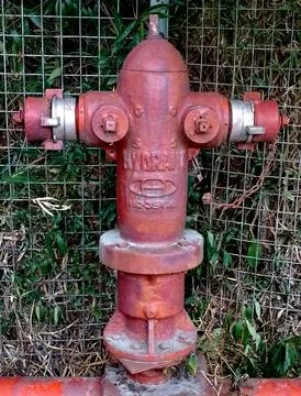 Old Red Fire Hydrant for Emergency Fire Protection Stock Photos