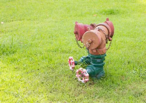 Old red fire hydrant Stock Photos