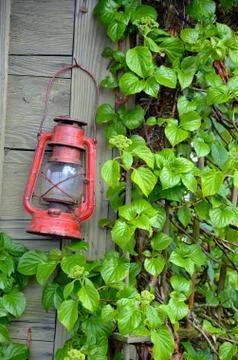 Old red lantern Stock Photos