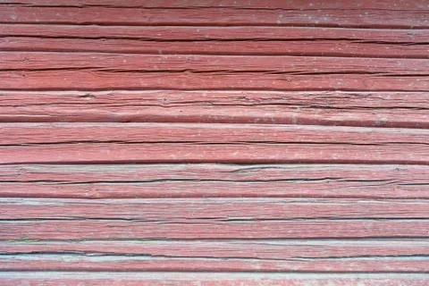Old red plank wall Stock Photos