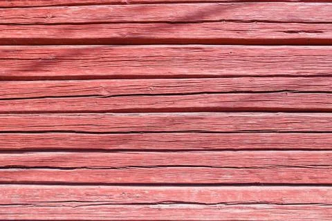 Old red plank wall Stock Photos