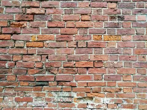 Old red retro brick pattern Foto stock
