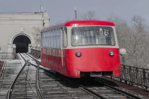 An old red wagon. Stock Photos