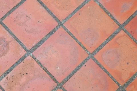 Old red wall. Stock Photos