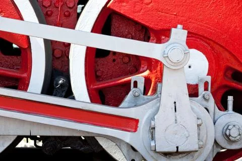 Old red wheel Stock Photos