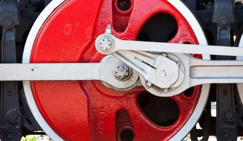 Old red wheel Stock Photos