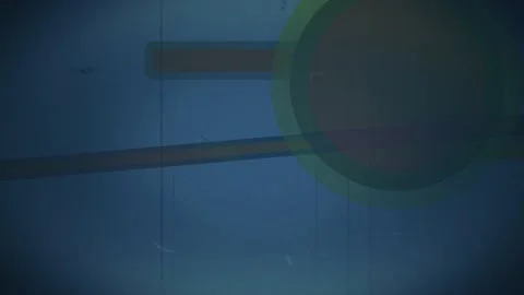 Old reel abstract geometric background from simple orange and yellow shapes	 Stock Footage 181573098
