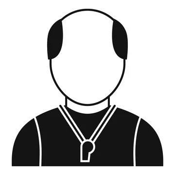 Old referee icon simple . Judge player Stock Illustration
