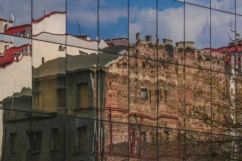 Old reflected in new Stock Photos