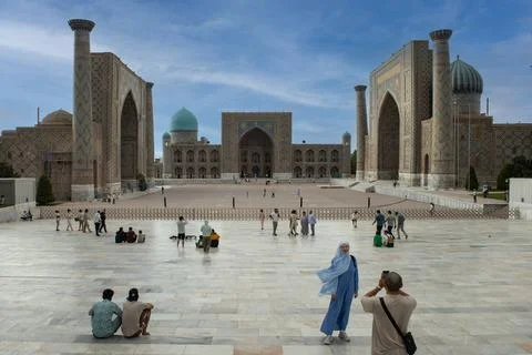 The old Registan square Stock Photos