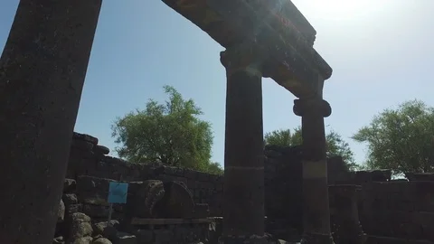 Old Remains of Synagogue in Israel Stock Footage 77657516