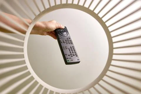The old remote control is discarded and recycled in the trash. View from be.. Fotos Stock