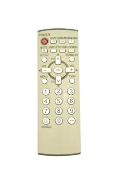 Old remote control for television put straight Stock Photos