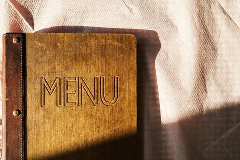Old Restaurant Menu Stock Photos