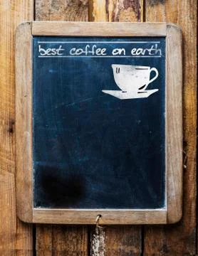 Old restaurant menu on a rustic school slate Stock Photos