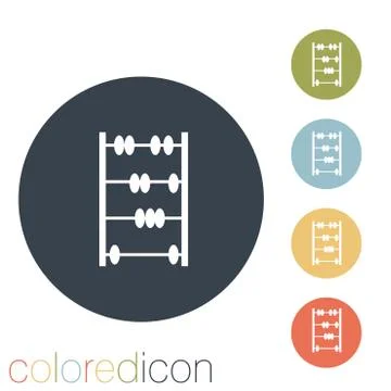Old retro abacus icon Stock Illustration