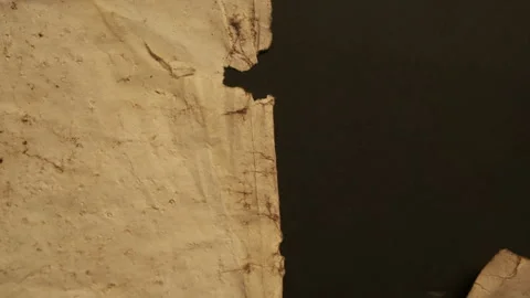 Old retro aged paper sheets, copy space background Stock Footage 297951058