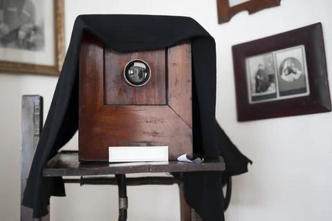 Old retro camera close up view Stock Photos