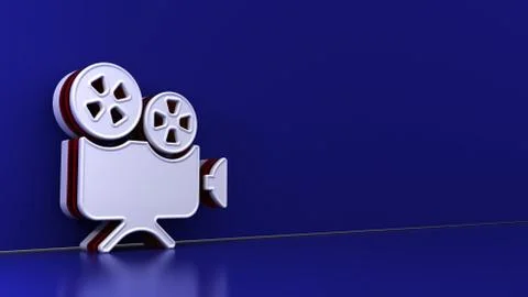 Old retro camera that records video. 3D rendering Stock Illustration