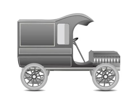 Old retro car Stock Illustration