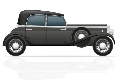 Old retro car vector illustration Stock Illustration