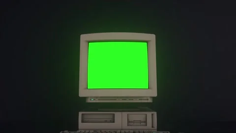 Retro Computer Isolated Stock Footage ~ Royalty Free Stock Videos | Pond5