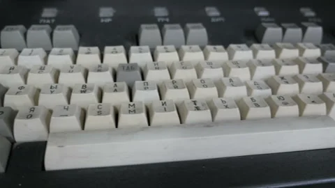 Old Retro Computer Keyboard Stock Footage 316233104