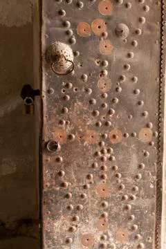 Old retro door. Foto stock