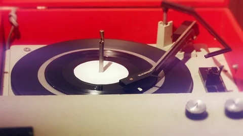 Old retro funky record player Video stock 72549006