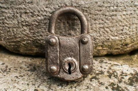 Old retro padlock Stock Photos