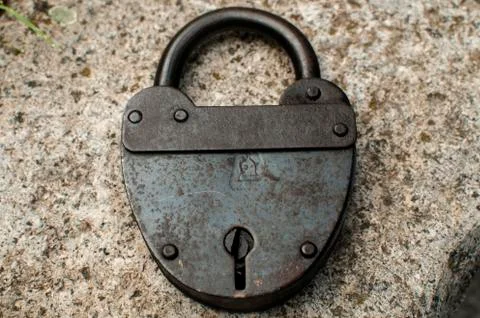 Old retro padlock Stock Photos