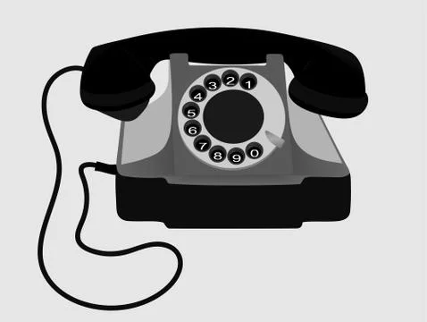 Old Retro Phone. Vector. EPS10. Ilustración de archivo