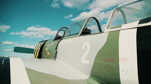 Old retro plane2 Stock Footage 147715329