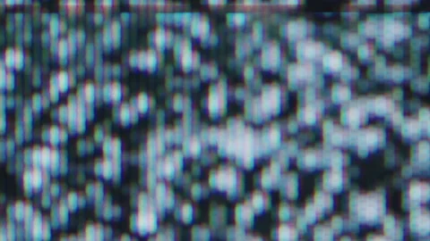 Old retro television screen close-up. Broken old-fashioned TV with noise, bad Stock Footage 196882979