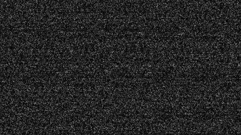 Old Retro TV Static Black and White Noise Loop Animation Stock Footage 334578656
