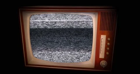 Old Retro TV - Static TV Noise signal error Stock Footage 170425738