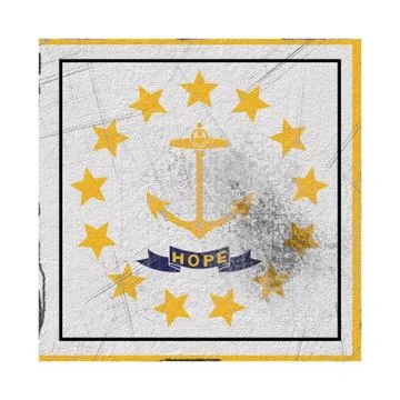 Old Rhode Island State flag Stock Illustration